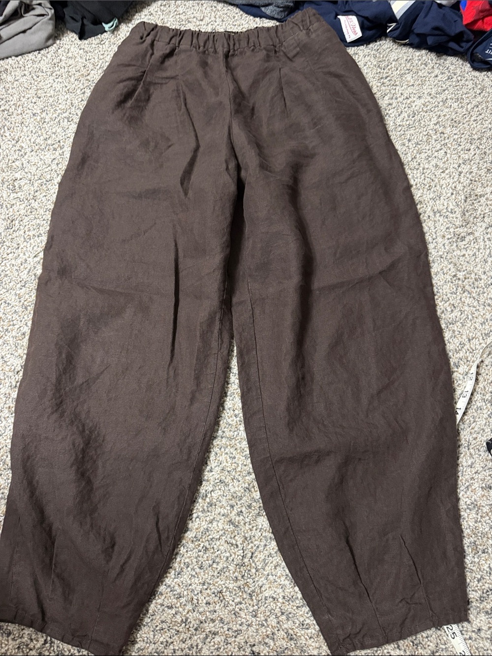 Massimo Dutti linen barrel type pants